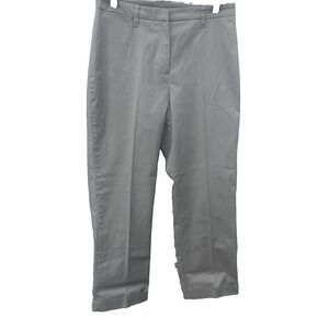 Jones New York Signature Cotton Blend Tan Khaki Chino Pants Cuffed Hem 8